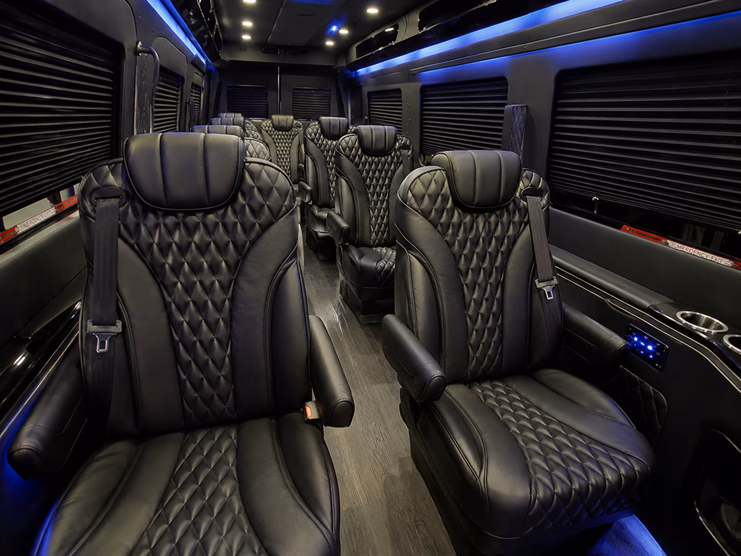 fairfield 10 passenger sprinter van inside